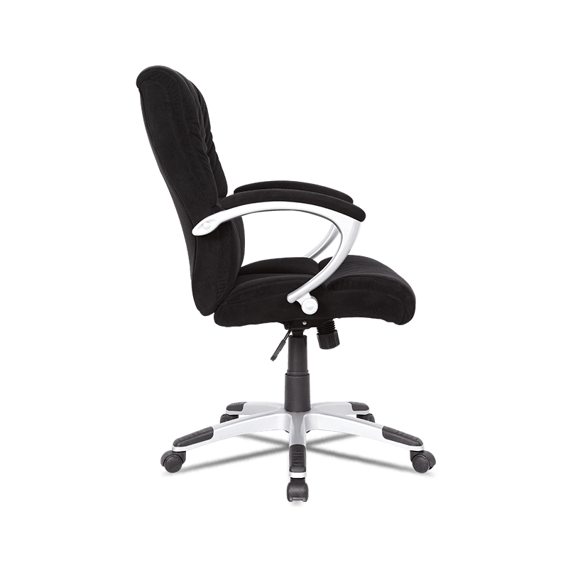 MC-7105 Výškovo nastaviteľná kancelárska stolička zo zamatovej látky v strede chrbta
